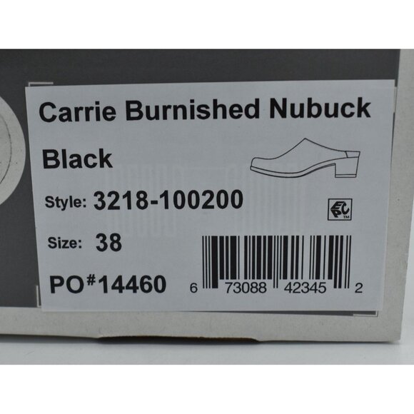 Dankso EU 38 US 7.5-8 Carrie Burnished Black Nubuck Slip On Clogs Shoes - Picture 16 of 16